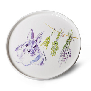 Тарелка фарфоровая 25 см Provence rabbit