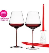 Бокалы для красного вина 2 шт Bordeaux + набор античных свечей в подарок