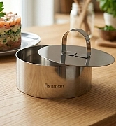 Кулинарное кольцо с прессом из нержавеющей стали 10x4,5см