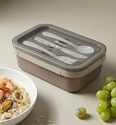 Ланч-бокс с контейнером из нержавеюшей стали / 2 отделения 20,5 см / 800 мл арт. 16757