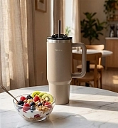 Термокружка из нержавеющей стали 900 мл, цвет Коричневый