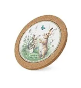 Подставка под горячее из пробкового дерева и доломита 20 см арт. 0161