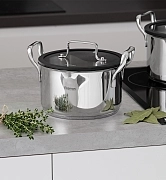 Кастрюля из нержавеющей стали индукционная 2,5 л / 18 см Fabia