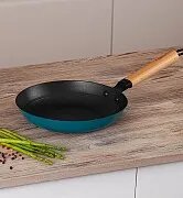 Сковорода с антипригарным покрытием 24 см Seagreen (эмалированный чугун)