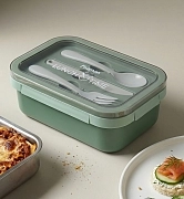 Ланч-бокс с контейнером из нержавеюшей стали / 2 отделения 20,5 см / 800 мл арт. 16758