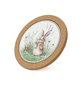 Подставка под горячее из пробкового дерева и доломита 20 см арт. 0163