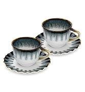 Фарфоровые чашки с блюдцами 100 мл / 4 пр. Galactica арт. 13533