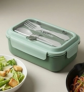 Ланч-бокс с контейнером из нержавеюшей стали / 2 отделения 20,5 см / 800 мл