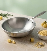 Сковорода вок из нержавейки 28 см Аeternum