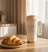 Термокружка с ремешком 520 мл из нержавеющей стали арт. 19784