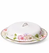 Блюдо с крышкой 25 см (костяной фарфор) Leticia