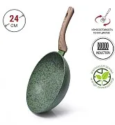 Сковорода-вок алюминевая 24 см Malachite (для индукции)