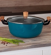 Кастрюля чугунная 28 см / 6 л Seagreen арт. 4015