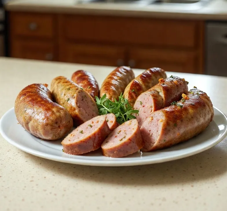 Домашняя колбаса в духовке: вкусный рецепт из свинины пошагово