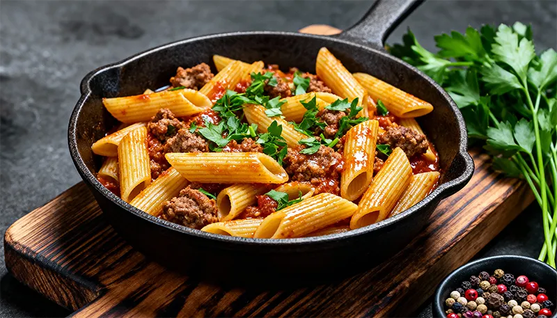 Макароны по-флотски: базовый рецепт с фаршем и луком