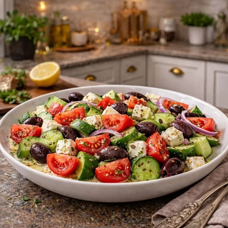 Греческий салат: классический рецепт с идеальной заправкой