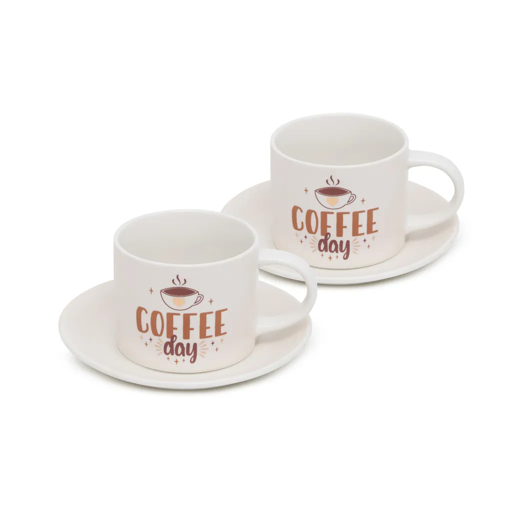 Чашки с блюдцами Сoffee day