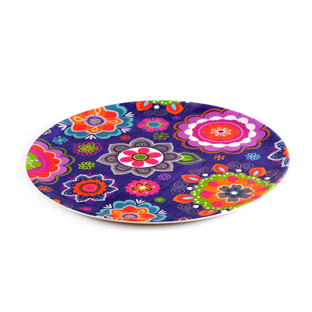 Плоская тарелка из бамбука PURPUR