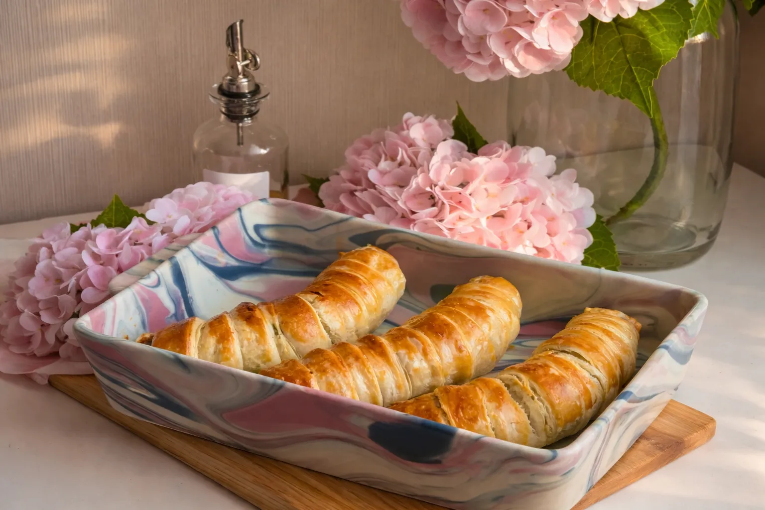 Банановые булочки с нутеллой