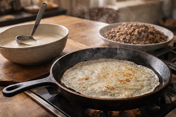 Блинчик с мясом рецепт