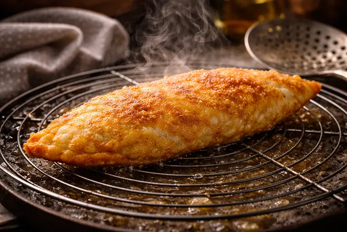 Чебуреки с фаршем золотистые хрустящие