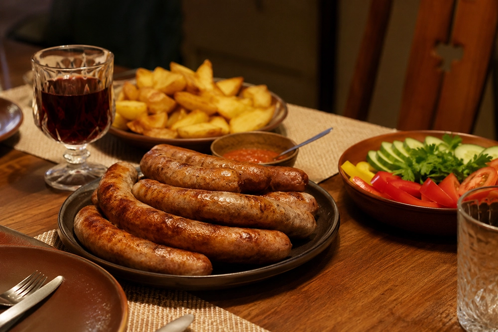 Домашние купаты из свинины