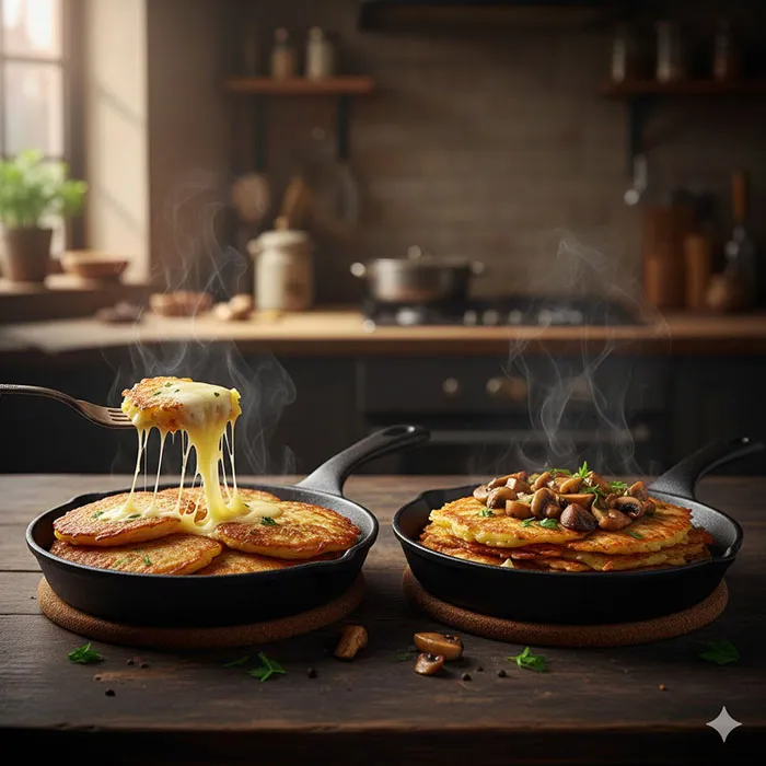 Драники с сыром и грибами вариации рецепта