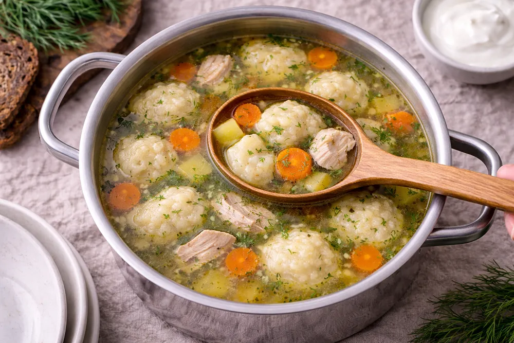 Галушки в супе