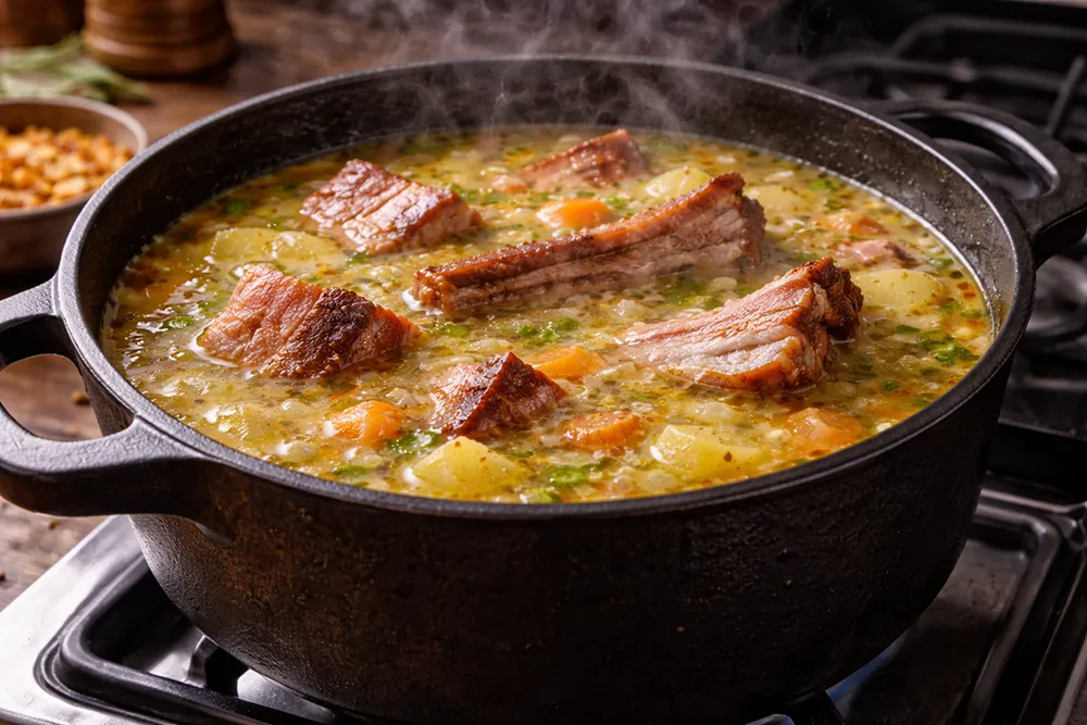 Гороховый суп с копченостями