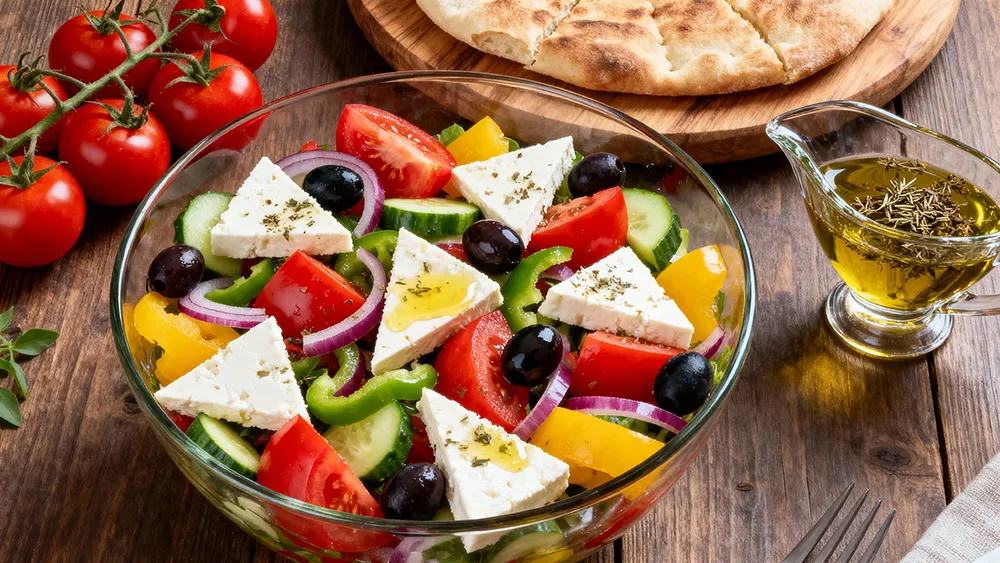 Греческий салат в домашних условиях