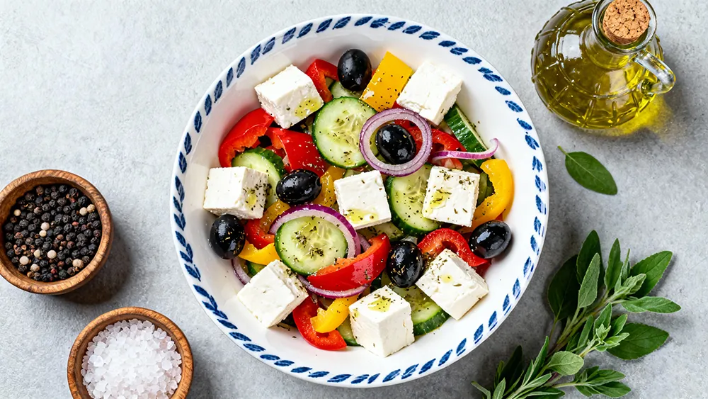 Греческий салат в домашних условиях