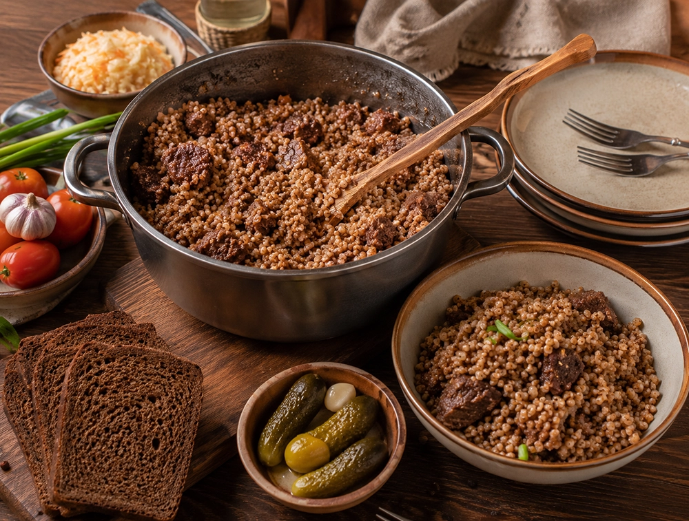 Гречка с тушенкой
