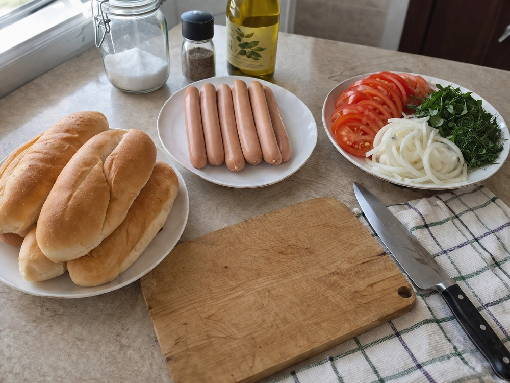 Ингредиенты для хот-дога