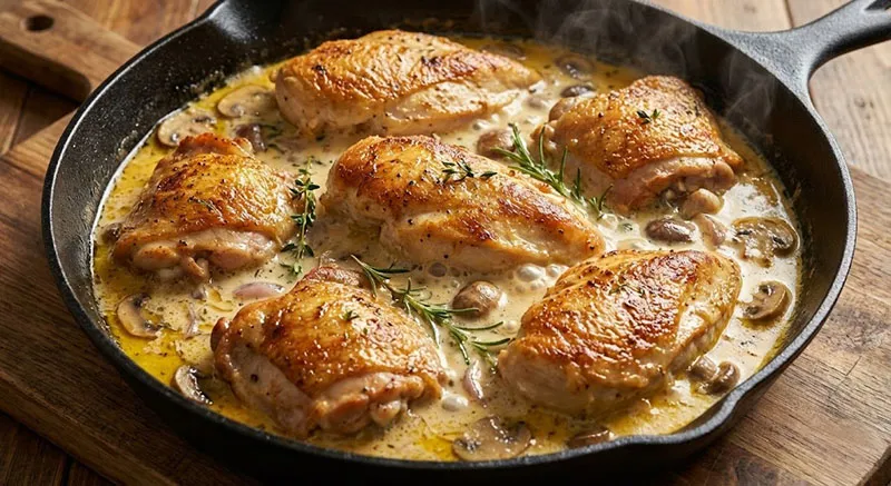 Курица сливочный соус