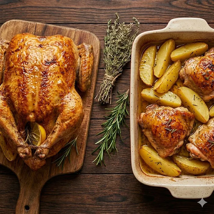 Запеченная курица целиком в духовке