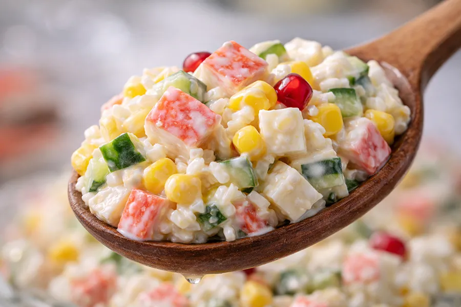 Ложка крабового салата