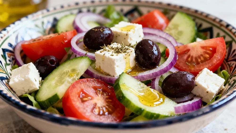 Приготовление греческого салата пошагово