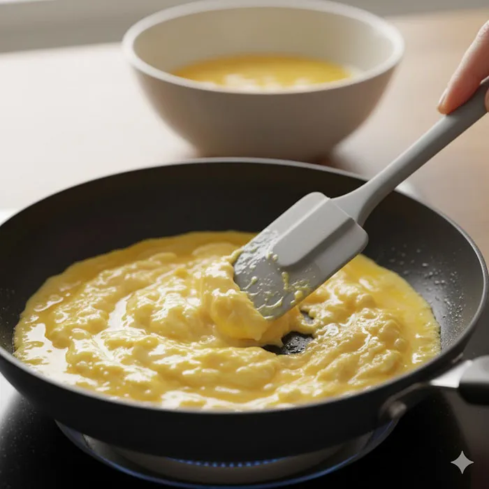 Процесс приготовления скрембла