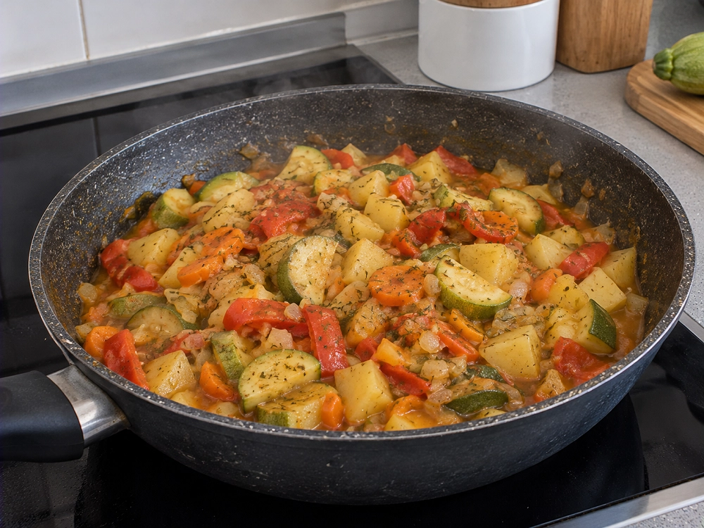 Рагу из кабачков с овощами