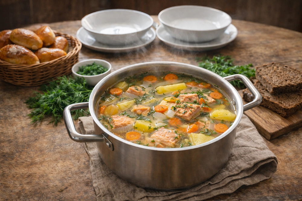 Рецепт ухи из форели