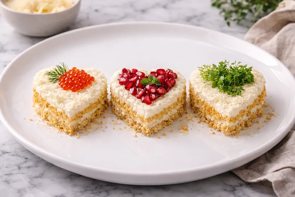 Рецепт салата в виде сердца на 14 февраля