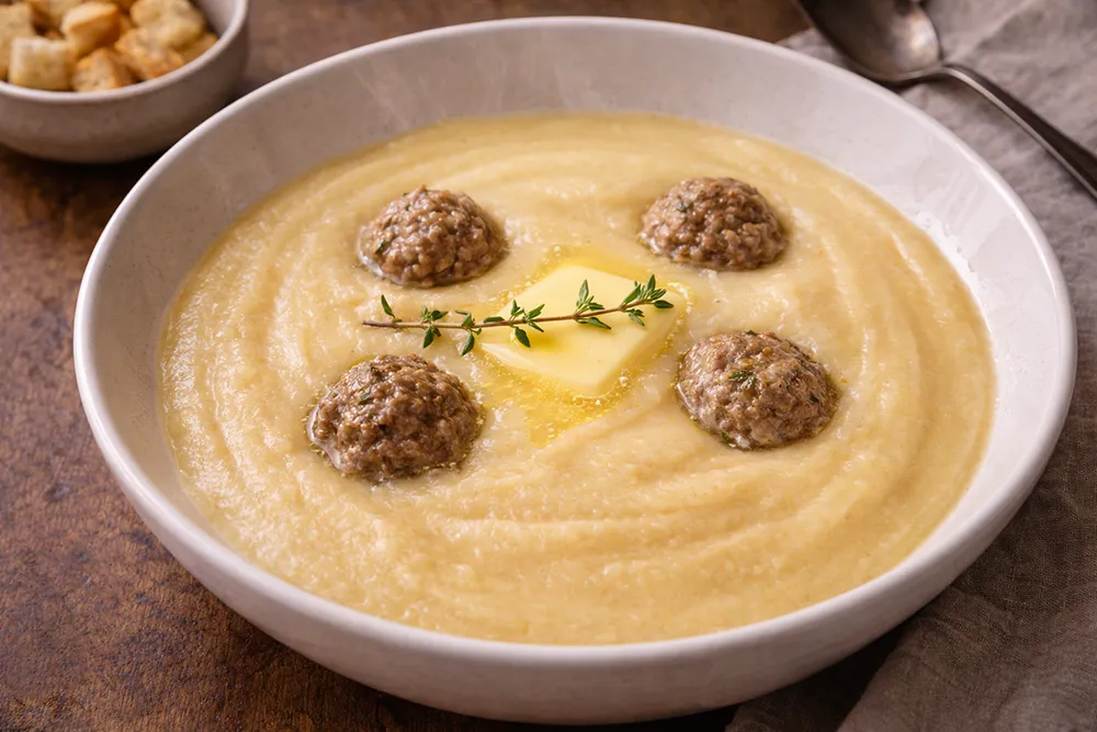 Сырный суп с фрикадельками