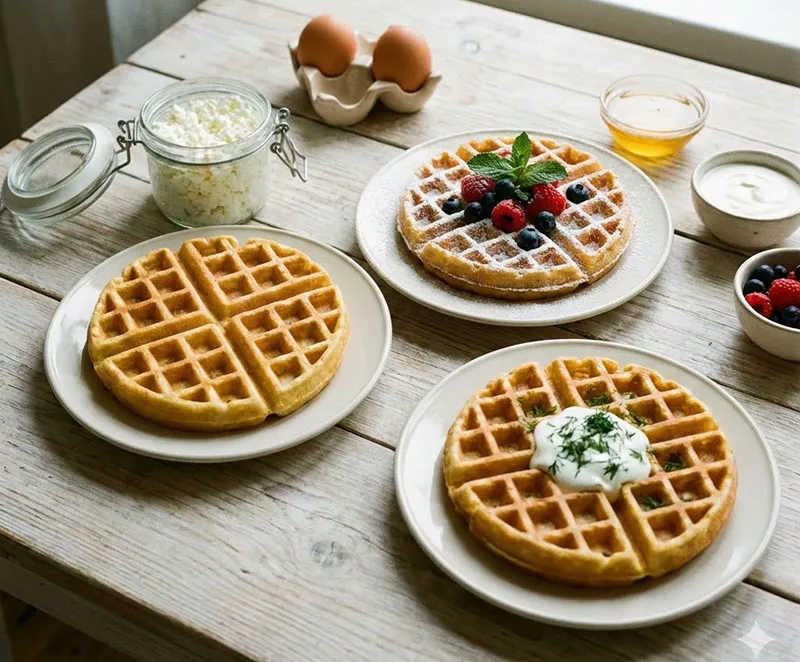 Творожные вафли в вафельнице