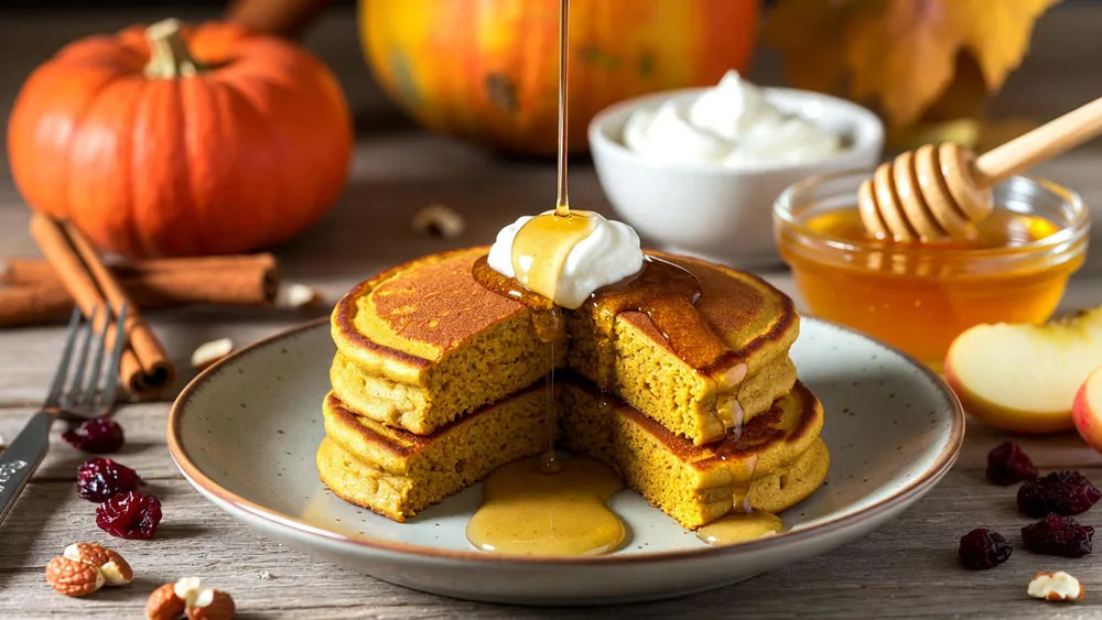 Тыквенные оладьи с медом