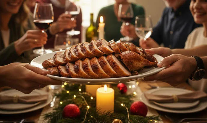 Утка в апельсинах за новогодним столом