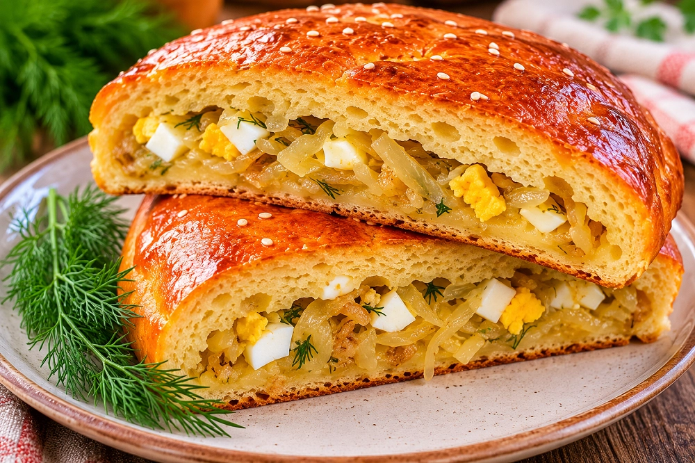 Заливной пирог с капустой