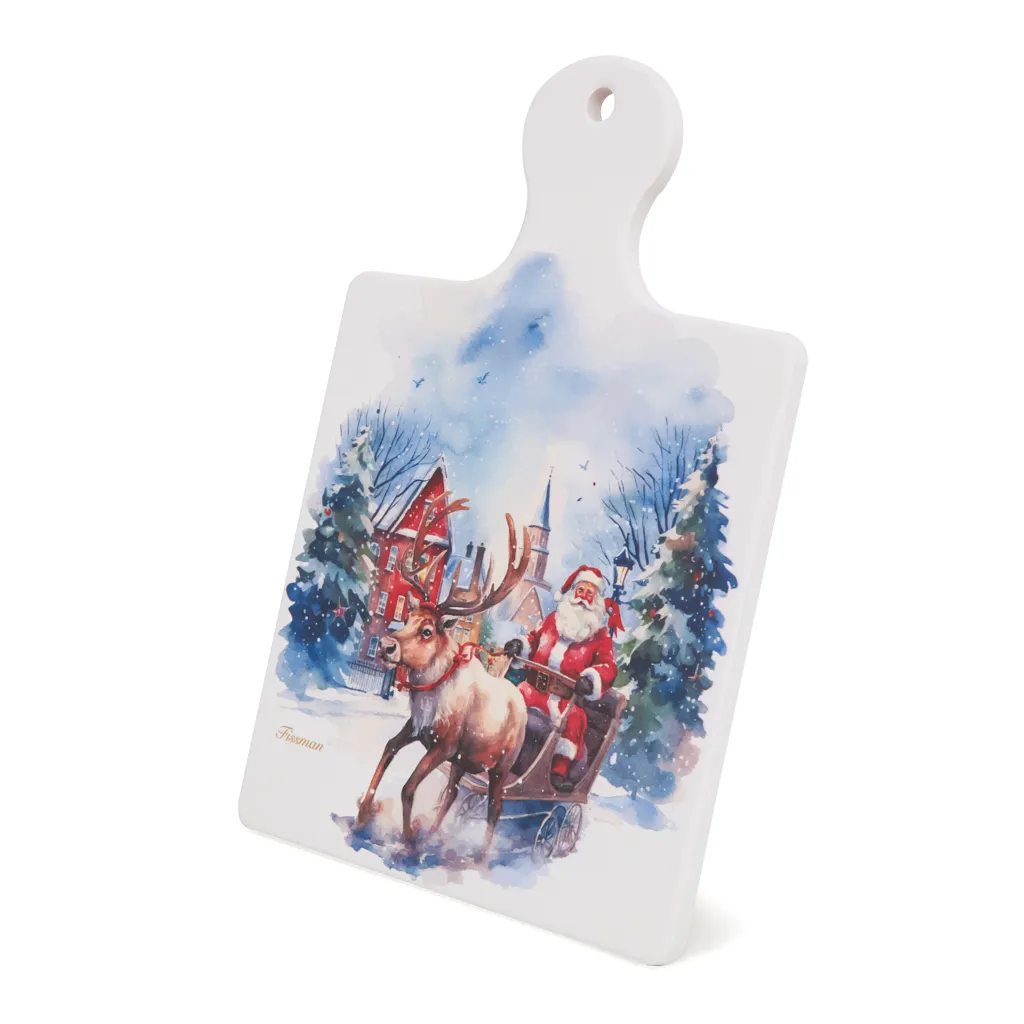 Санта на санках с оленем