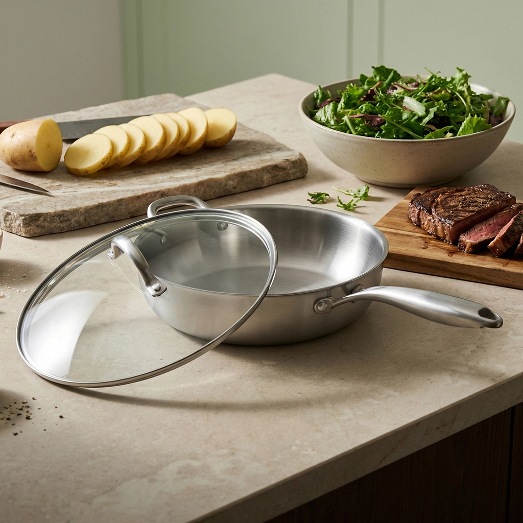 Сковороды 28 см с крышкой