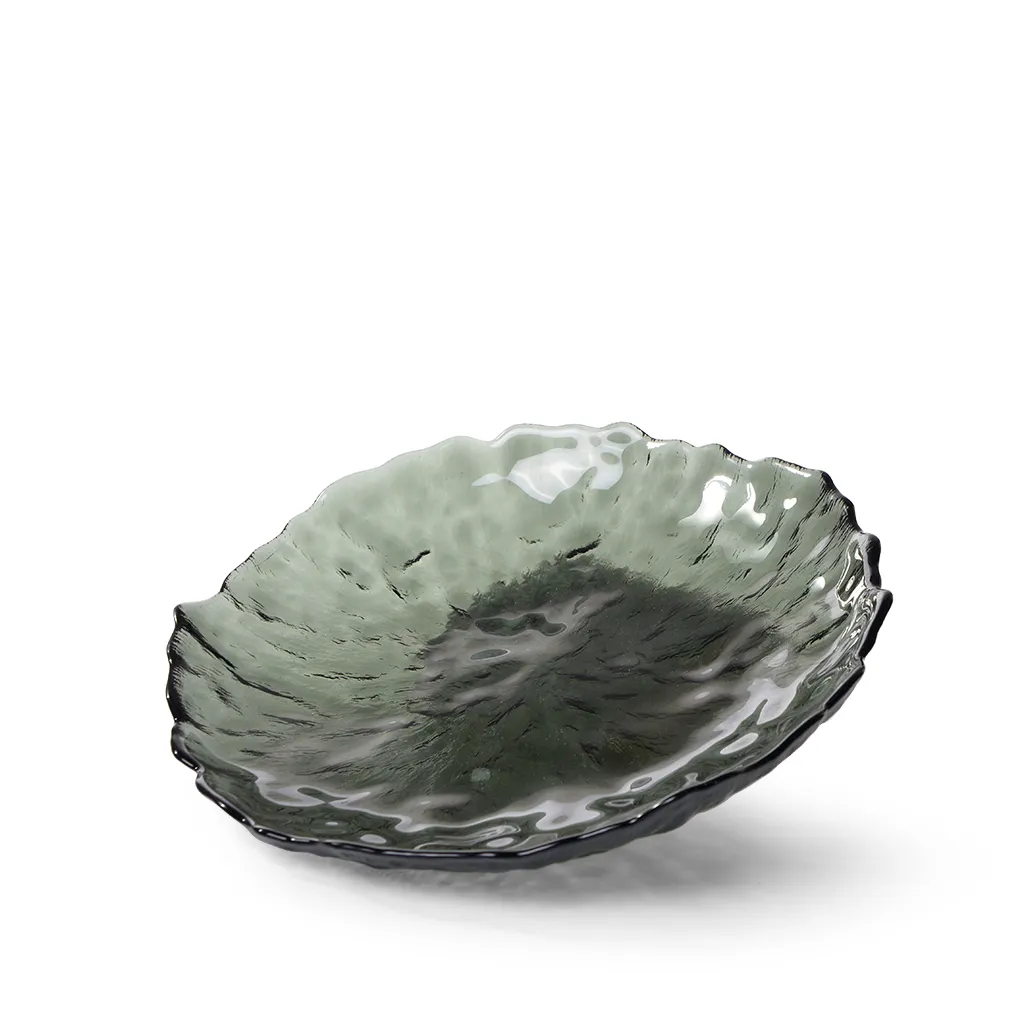 Блюдо сервировочное из цветного стекла 25×4,4 см