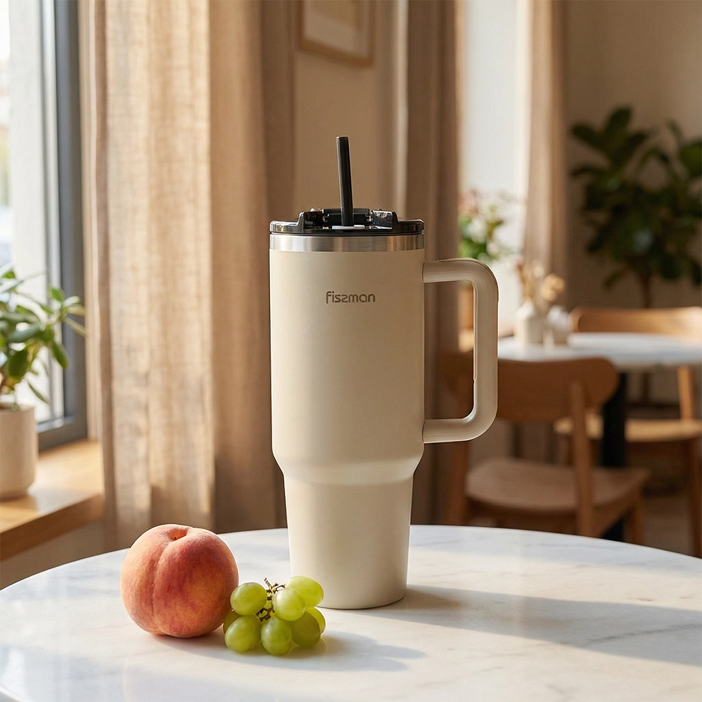 Термокружка с ручкой